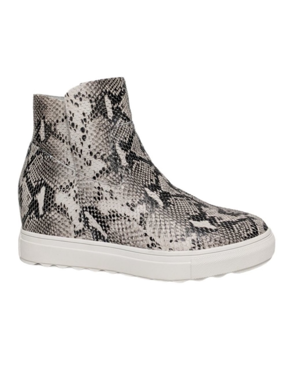 NWOB J/SLIDES Posh Snake Hidden Wedge Sneakers 7.5